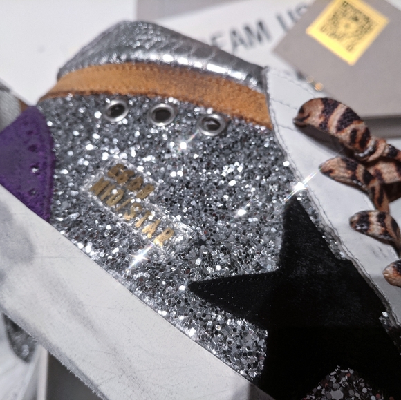NIB💌💕Golden Goose Mid Star Glitter Leo sneakers - Picture 5 of 8